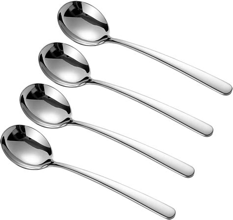 Amazon Soup Spoons 8 Piece Premium Stainless Steel Spoons Round