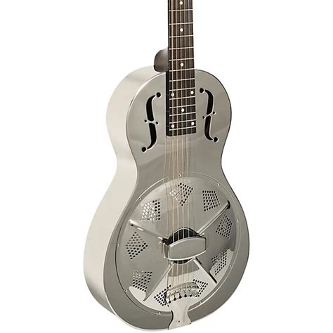 Recording King RM 993 Metal Body Parlor Resonator Guitar Nickel Plated