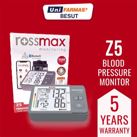 Rossmax Z5 Parr Blood Pressure Monitor With Bluetooth Free Usb Type C