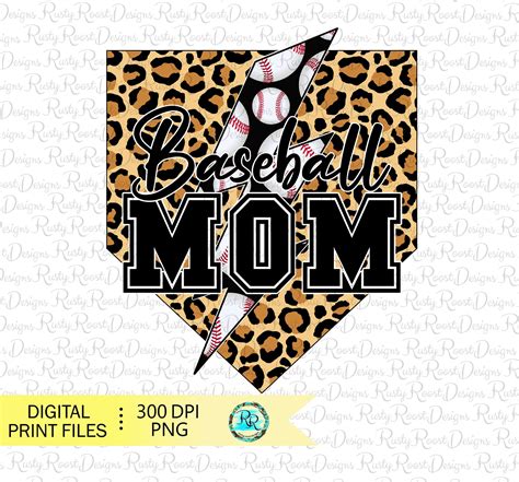 Baseball Mom Png Baseball Sublimation Designs Downloads Mom Sublimation