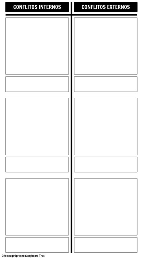 Conflitos Internos Versus Externos Storyboard Por Pt Examples