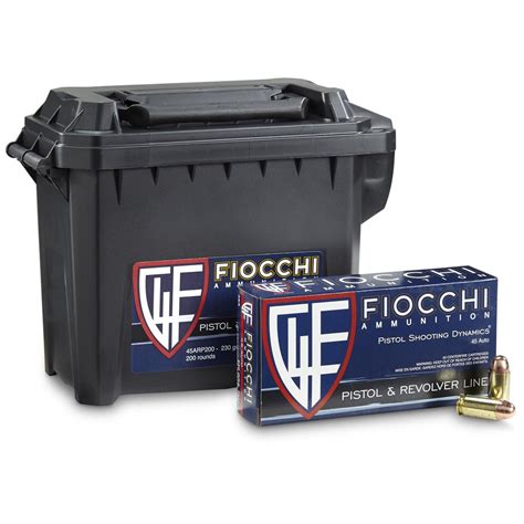 Fiocchi Acp Fmj Grain Rounds With Can Acp