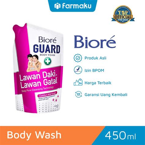 Jual Biore Guard Body Foam Comfort Mild Scrub Pouch Ml Farmaku