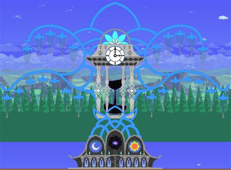 WIP - Time space clock tower mega build | Terraria Community Forums