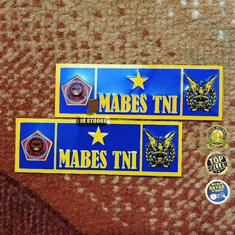 Jual Stiker Mabes Tni Au Biru Timbul Sepasang Stiker Plat Mabes Tni