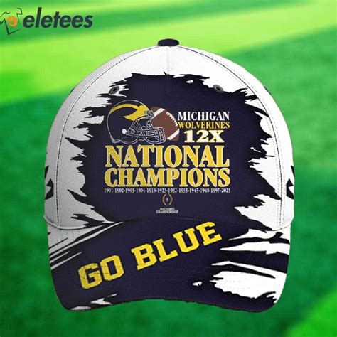 Michigan 12X National Champions Go Blue Hat