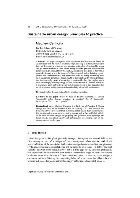 (PDF) Sustainable urban design: principles to practice