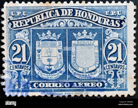 Honduras Circa A Stamp Printed In Honduras Shows Historical