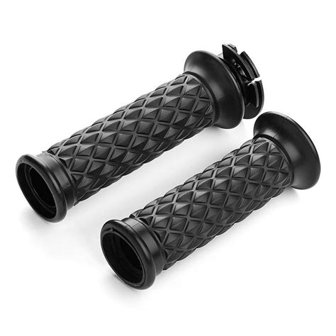 One Pair Black Motorcycle Bike Handlebar Rubber Hand Grip Cover