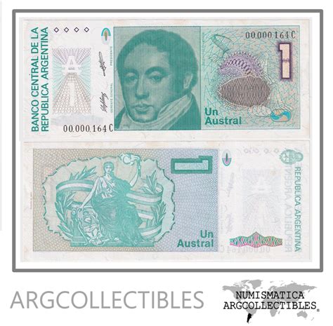 Argentina Billete Austral P B Unc Serie C Numero