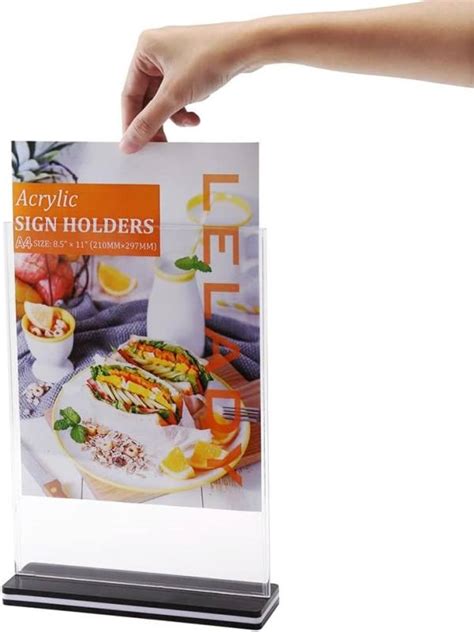 Acrylic Sign Holders A Pack T Shape Acrylic Display Stand