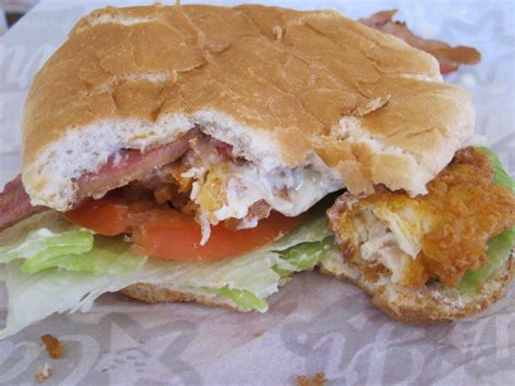 Review Carl S Jr Bacon Swiss Crispy Chicken Tender Sandwich