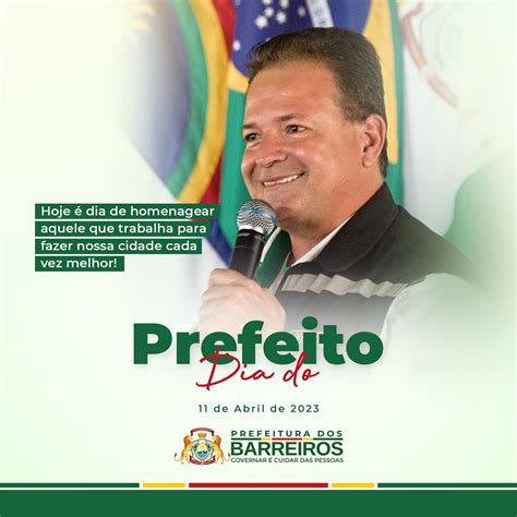 Feliz Dia Do Prefeito Prefeitura De Barreiros Pe