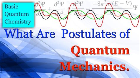 What Are The Postulates Of Quantum Mechanics Basic Quantum Chemistry