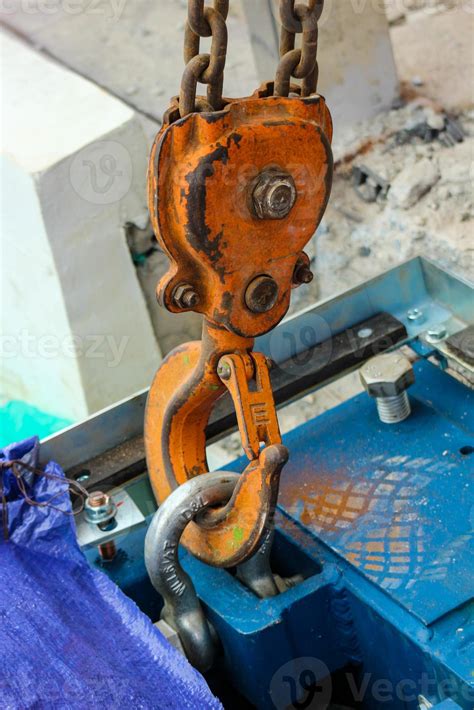 Rusty industrial chain hoist 17621279 Stock Photo at Vecteezy