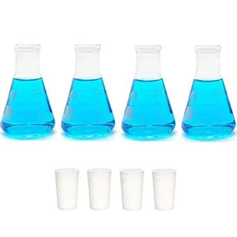 Glass Flask Erlenmeyer Flask Set Narrow Mouth Graduated Flasks