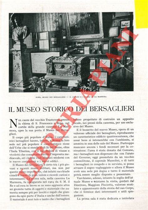 Il Museo Storico Dei Bersaglieri Von SECHI Vincenzo 1927