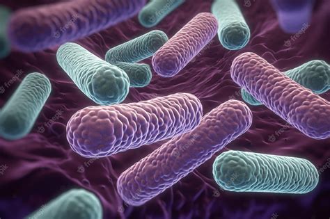 Resumen Lactobacillus Bulgaricus Bacteria 3d Microbiología Imagen