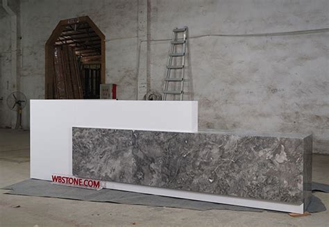 Salon Marble L Shape Custom Latest Durable Reception Desk