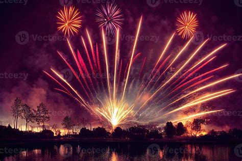 Colored holiday fireworks. . 22105276 Stock Photo at Vecteezy