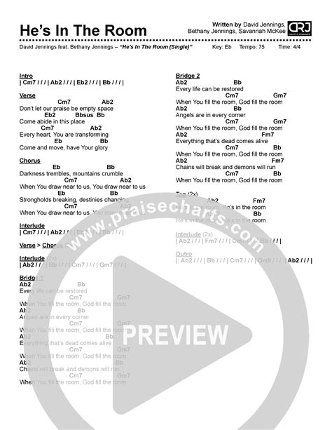 hes   room chords  david jennings praisecharts