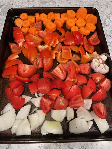 Sheet Pan Roasted Red Pepper Soup Dr Stephanie S Kitchen