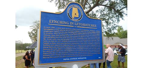 Eji Dedicates Marker To Commemorate Lynchings In Letohatchee Alabama Equal Justice Initiative