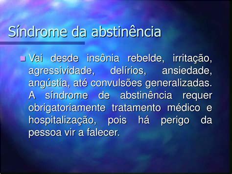 Ppt Síndrome Da Abstinência Powerpoint Presentation Free Download