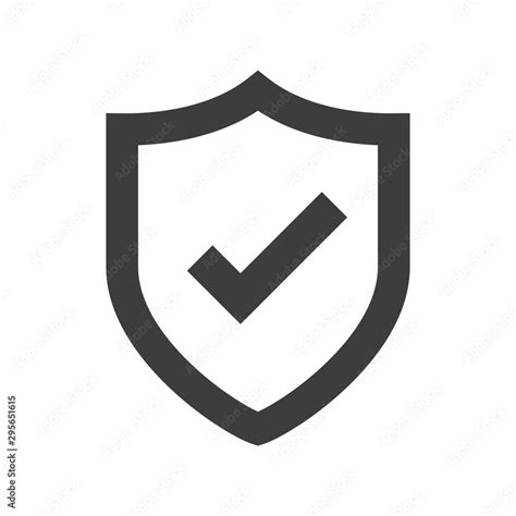 Shield Icon Shield With A Checkmark In The Middle Protection Icon Concept Vector De Stock