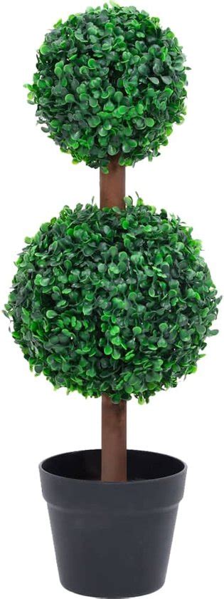 Prolenta Premium Kunstplant Met Pot Buxus Bolvorming 60 Cm Groen