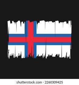 Faroe Islands Flag Brush Strokes Vector Stock Vector Royalty Free