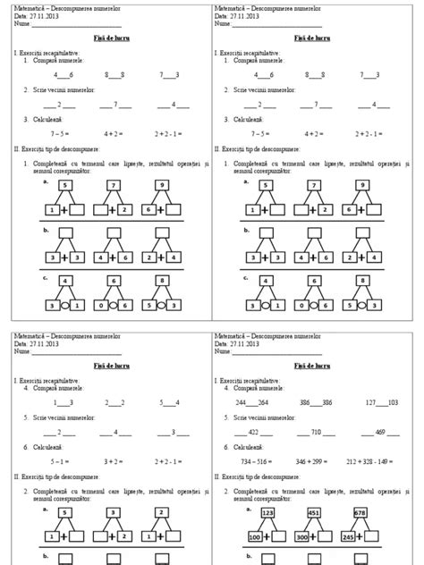 Fise De Matematica Clasa 3