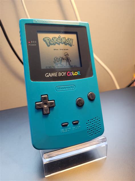 Reduced Gameboy Color Teal Blue Nintendo Game Boy Console Gbc Video