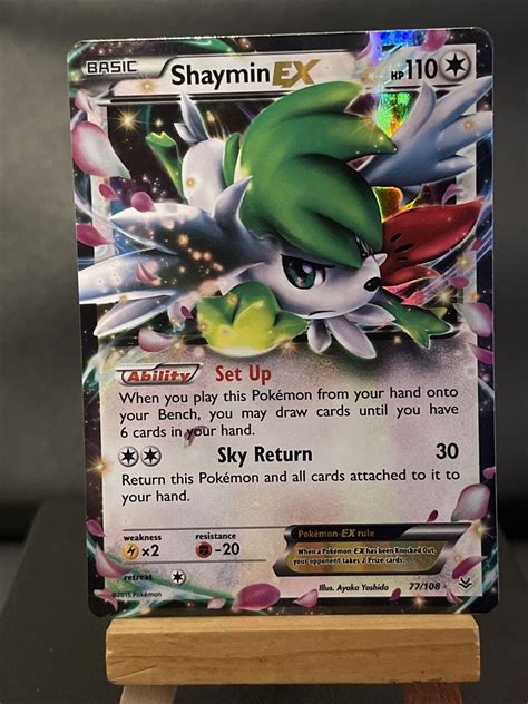 Pokemon Card Shaymin Ex Ultra Rare Holo Xy Roaring Skies Light