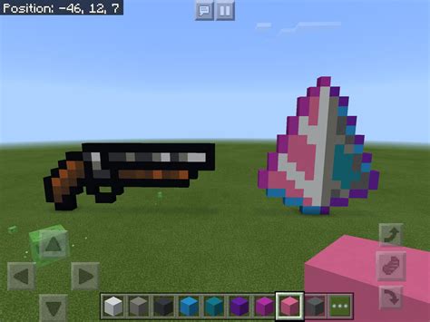 Some Pixel Art Of The Boomstick And Last Prism In Mc Rterraria