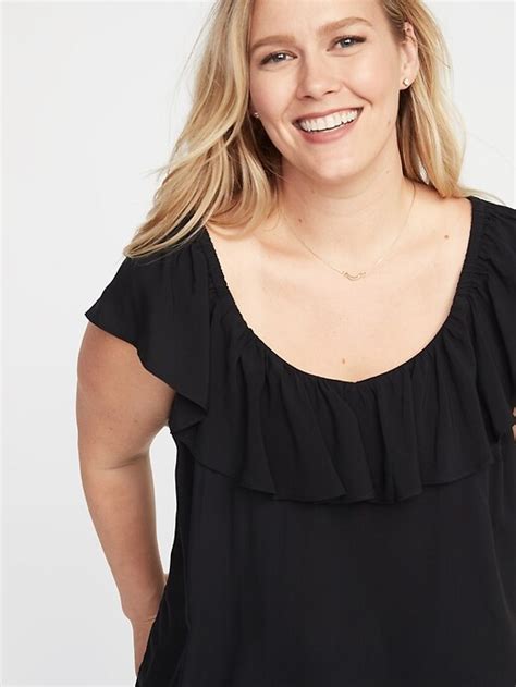 Ruffled Plus Size V Neck Blouse Old Navy