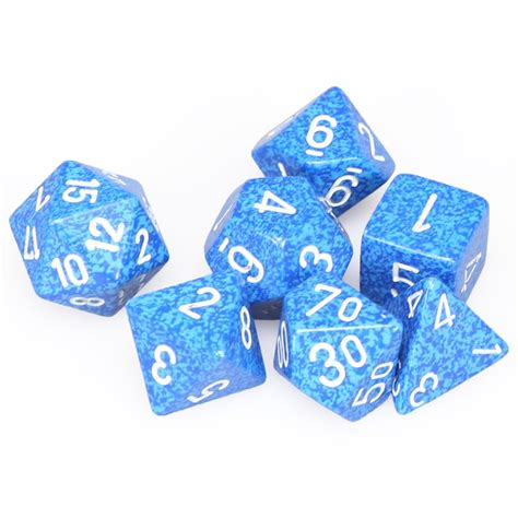 Water Speckled Polyhedral 7 Die Set Crazy Jackalope Games