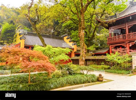 One Of The Buddha Pagodas At The Lingyin Temple Temple Of The Souls