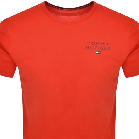 Tommy Hilfiger Logo T Shirt Red Mainline Menswear