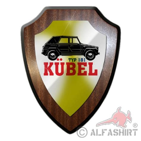 Kübel TYP 181 Kübelwagen Fahrzeug Oldtimer Auto Kfz Wagen Wappenschild