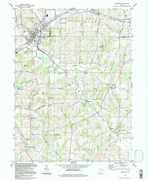 Classic Usgs Minerva Ohio 75x75 Topo Map Mytopo Map Store