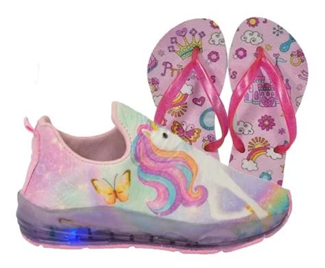 T Nis Led Infantil Feminino Unic Rnio Slip On Chinelo Novo