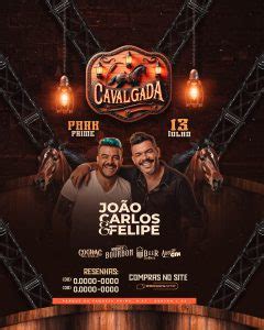 Flyer Cavalgada João Carlos e Felipe Social Media PSD Editável