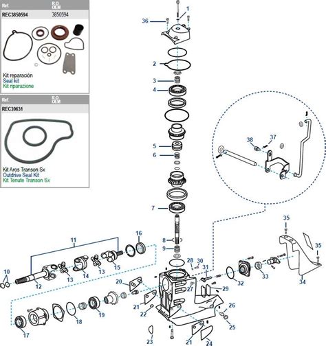 Illustrated Diagram Of Volvo Penta DP Outdrive Parts