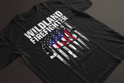 Wildland Firefighter Distressed American Flag Hand FridayStuff