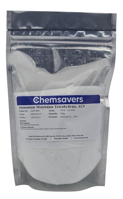 Amazon Ammonium Molybdate Tetrahydrate Acs Moo Basis