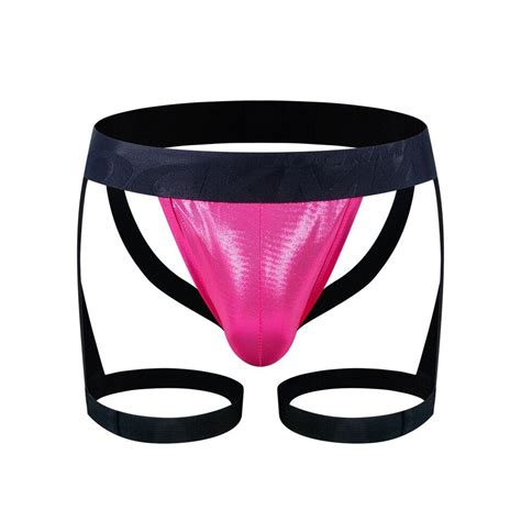 Jockmail Sexy Men S Gay Pouch Brief Jockstrap Underwear Suspenders Leg Lingerie EBay