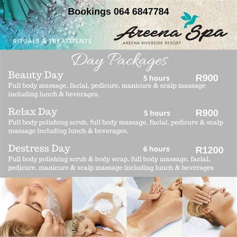 Areena Spa New Day Packages 2020 - Areena Riverside Resort | Wild Coast Eastern Cape