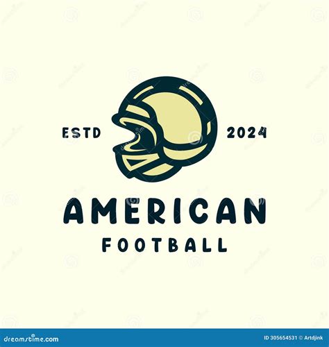 American Football Sport Helmet Vector Logo Design Illustration Stock ...