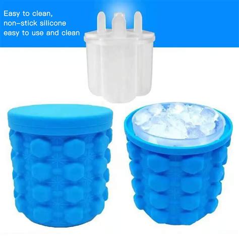 2 In1 Multifunctional Silicone Ice Pop Maker With Lid Silicone Ice Cube ...